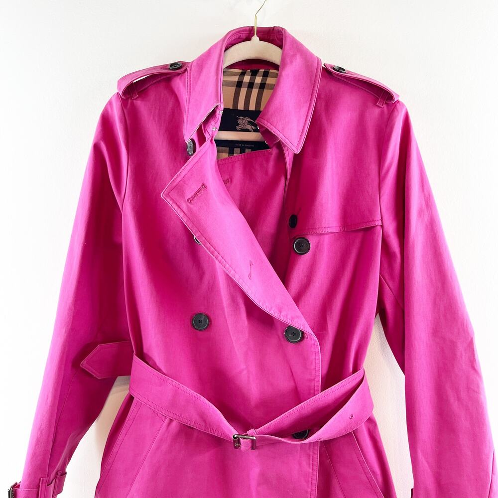 Burberry Pink Trench Coat - Picture 5 of 12